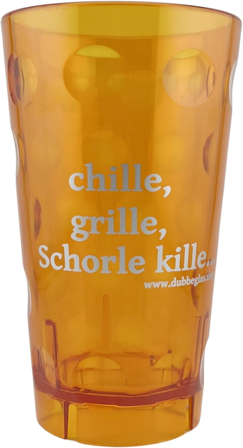 chille, grille, Schorle kille Dubbebecher 0,5 Liter - orange
