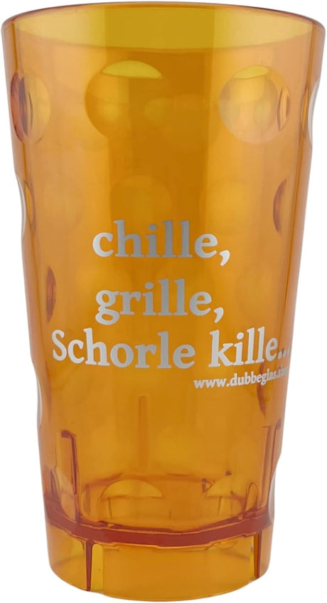 chille, grille, Schorle kille Dubbebecher 0,5 Liter - orange
