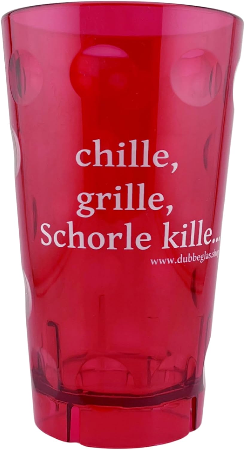 chille, grille, Schorle kille Dubbebecher 0,5 Liter - pink