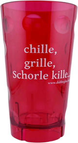 chille, grille, Schorle kille Dubbebecher 0,5 Liter - pink