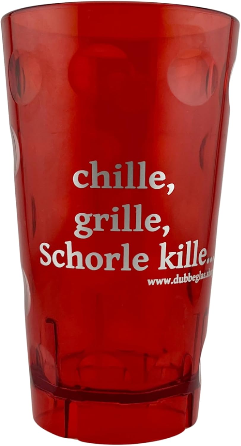 chille, grille, Schorle kille Dubbebecher 0,5 Liter - rot