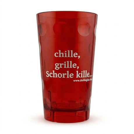 chille, grille, Schorle kille Dubbebecher 0,5 Liter - rot