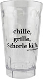 chille, grille, Schorle kille Dubbebecher 0,5 Liter - transparent