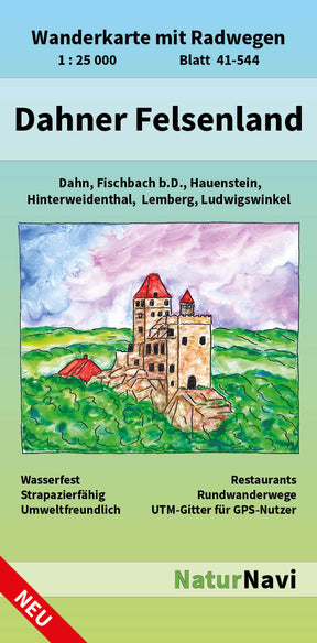 Dahner Felsenland - Pfälzerwald Wanderkarte 1:25.000
