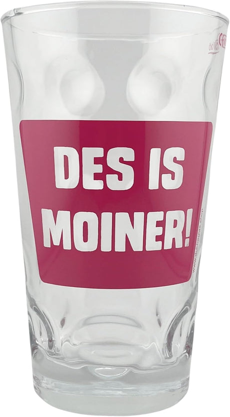 DES IS MOINER! Dubbeglas 0,5 L - Pink