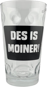 DES IS MOINER! Dubbeglas 0,5 L - Schwarz