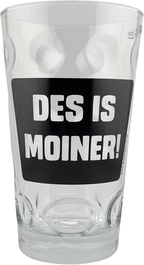 DES IS MOINER! Dubbeglas 0,5 L - Schwarz