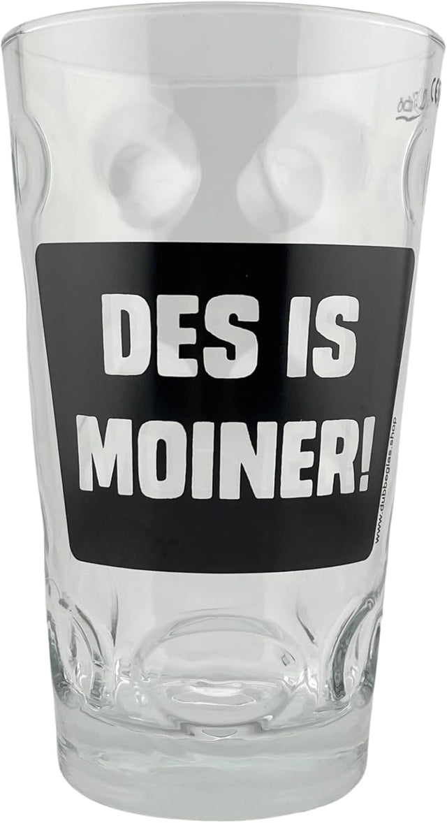 DES IS MOINER! Dubbeglas 0,5 L - Schwarz