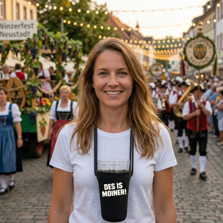 Schorlehalter: Sicherer Halt für Dein 0,5 L Dubbeglas auf dem Winzerfestumzug in Neustadt an der Weinstraße