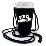 DES IS MOINER! Dubbeglashalter - schwarz
