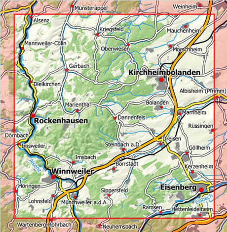 Pfälzerwald Wanderkarte Blatt 2 - Donnersberg, Überblick