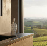 Dubbeglas Seifenspender (Griffelbuzzer) - weiß, am Waschbecken