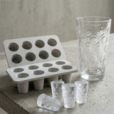 2 Dubbeglas Eiswürfel Silikonformen mit einem Dubbeglas