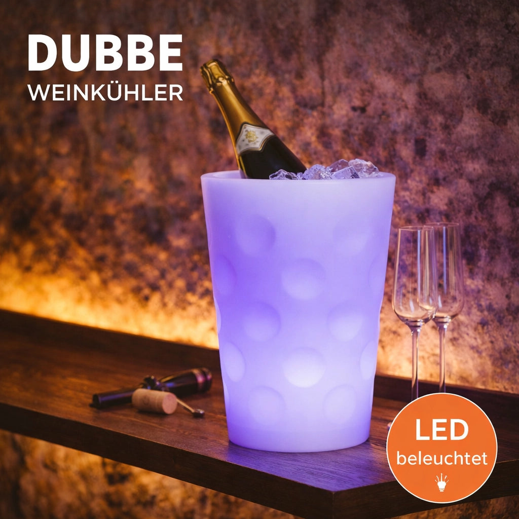 LED Dubbe Weinkühler & Sektkühler mit Farbwechsel