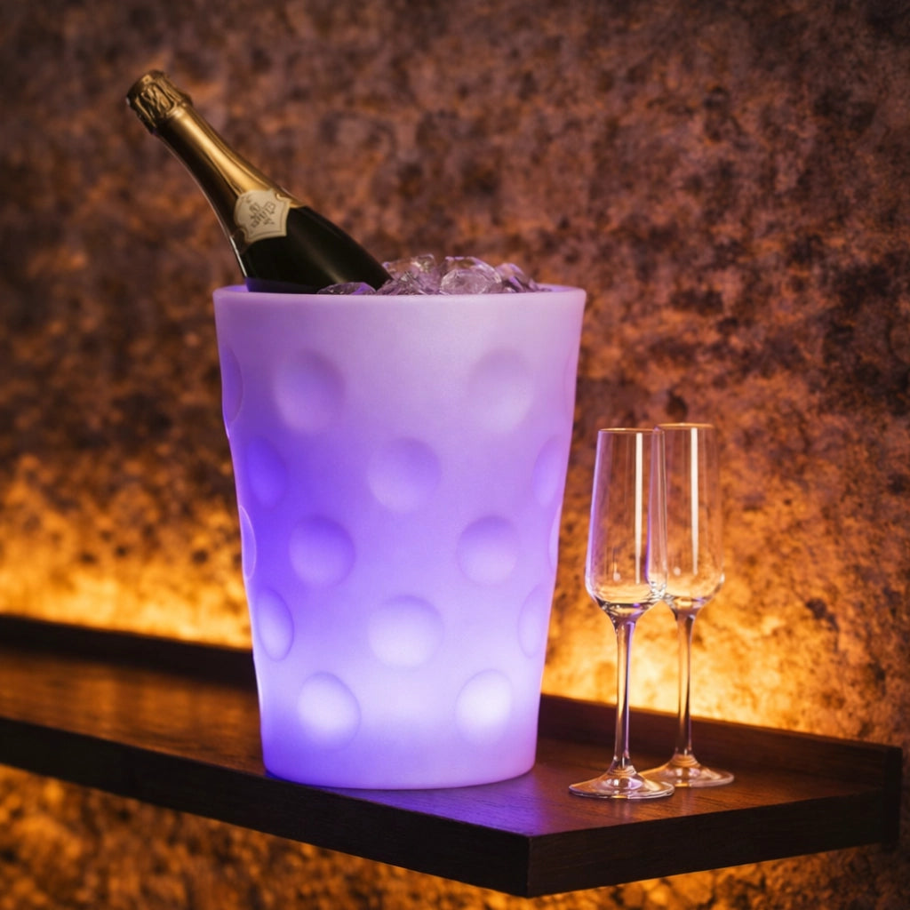 LED Dubbeglas Weinkühler & Sektkühler