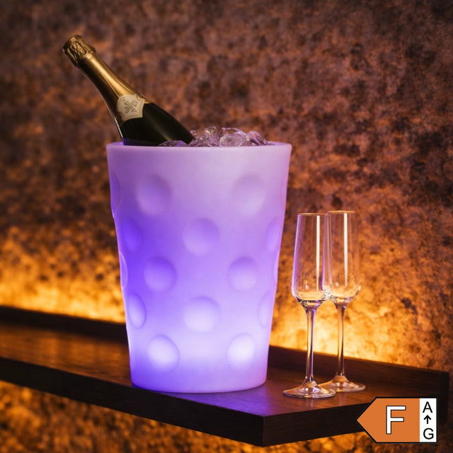 LED Dubbeglas Weinkühler & Sektkühler - Energieeffizienzklasse F