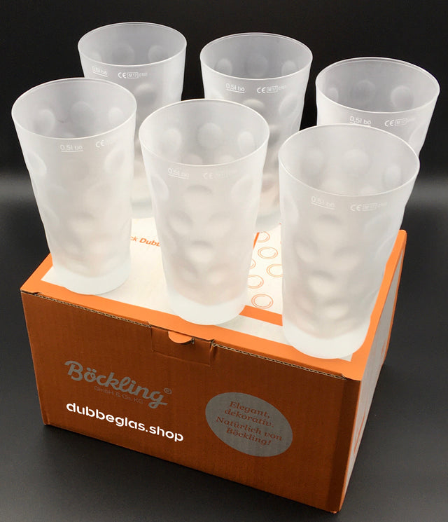 6 x Dubbeglas 0,5 L satiniert - Böckling