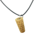 Dubbeglas Kette - Anhänger aus Holz