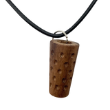 Dubbeglas Kette - Anhänger aus Holz