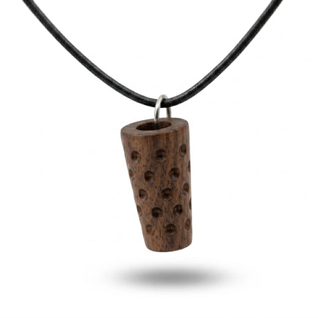 Dubbeglas Kette - Anhänger aus Nußbaum