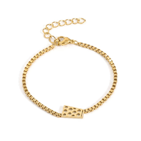 Dubbeglas Armband - Edelstahl, Gold