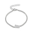 Dubbeglas Armband - Edelstahl, Silber
