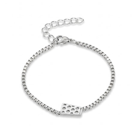 Dubbeglas Armband - Edelstahl, Silber