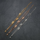 Dubbeglas Armbbänder aus Edelstahl -in 3 verschiedenen Farben
