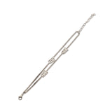 Dubbeglas Armband - Edelstahl, Silber