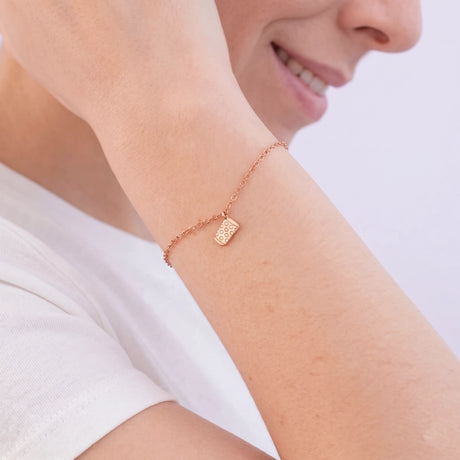 Dubbeglas Armband - Roségold