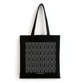 Dubbeglas Baumwolltasche (schwarz)