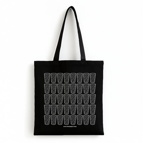 Dubbeglas Baumwolltasche (schwarz)