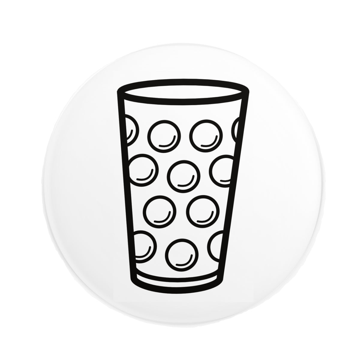 Dubbeglas Button Ø 25 mm - Weiß