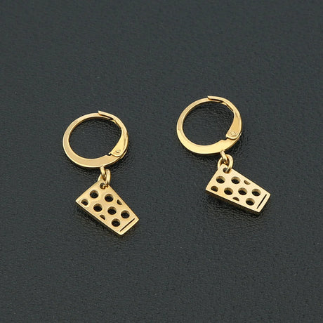 Dubbeglas Creolen - Edelstahl (10 mm) - Gold