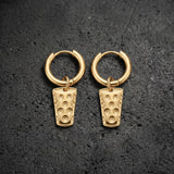 Dubbeglas Creolen - Gold