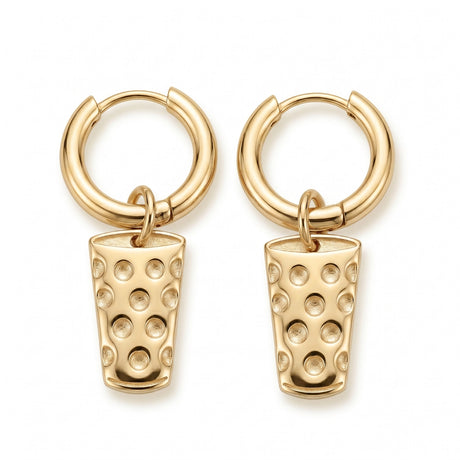 Dubbeglas Creolen - Gold