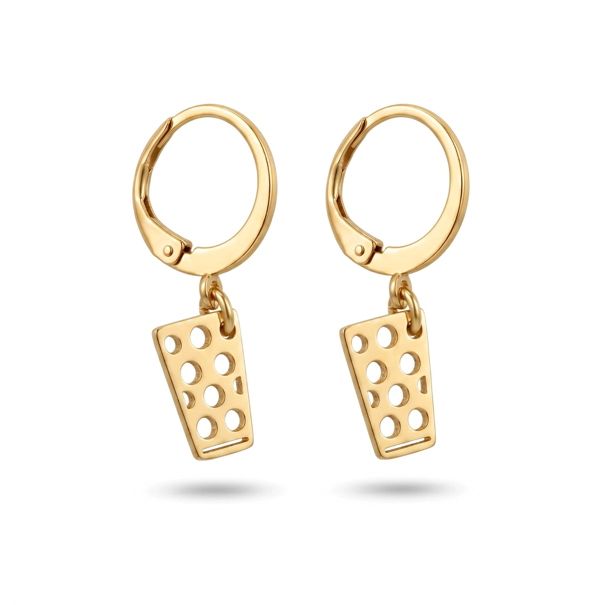 Dubbeglas Creolen - Edelstahl (10 mm) - Gold