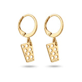 Dubbeglas Creolen - Edelstahl (10 mm) - Gold