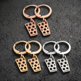 Dubbeglas Creolen - Edelstahl (10 mm)