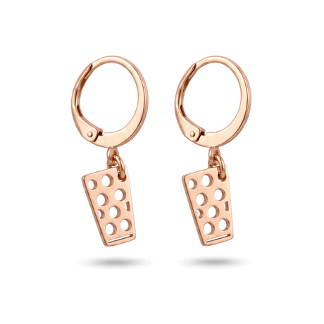 Dubbeglas Creolen - Edelstahl (10 mm) - Roségold