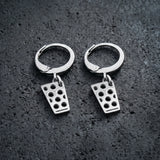 Dubbeglas Creolen - Edelstahl (10 mm) - Silber