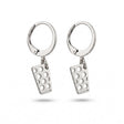 Dubbeglas Creolen - Edelstahl (10 mm) - Silber