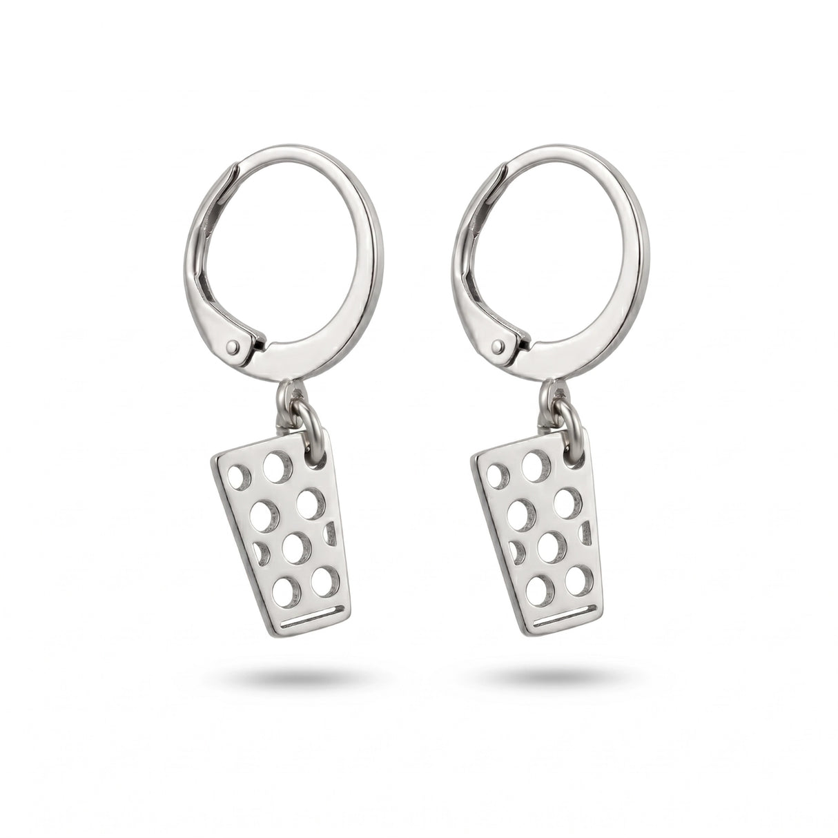 Dubbeglas Creolen - Edelstahl (10 mm) - Silber