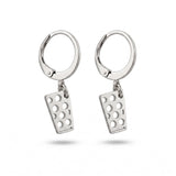 Dubbeglas Creolen - Edelstahl (10 mm) - Silber
