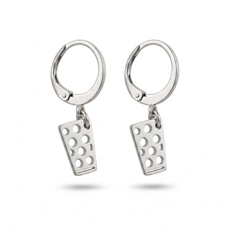 Dubbeglas Creolen - Edelstahl (10 mm) - Silber