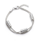 Dubbeglas Armband - Edelstahl