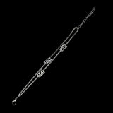 Dubbeglas Armband - Edelstahl, Silber