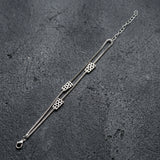 Dubbeglas Armband - Edelstahl, Silber