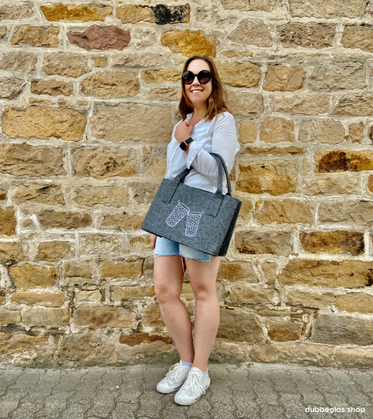 Dubbeglas Filztasche (mit 2 Dubbegläser)