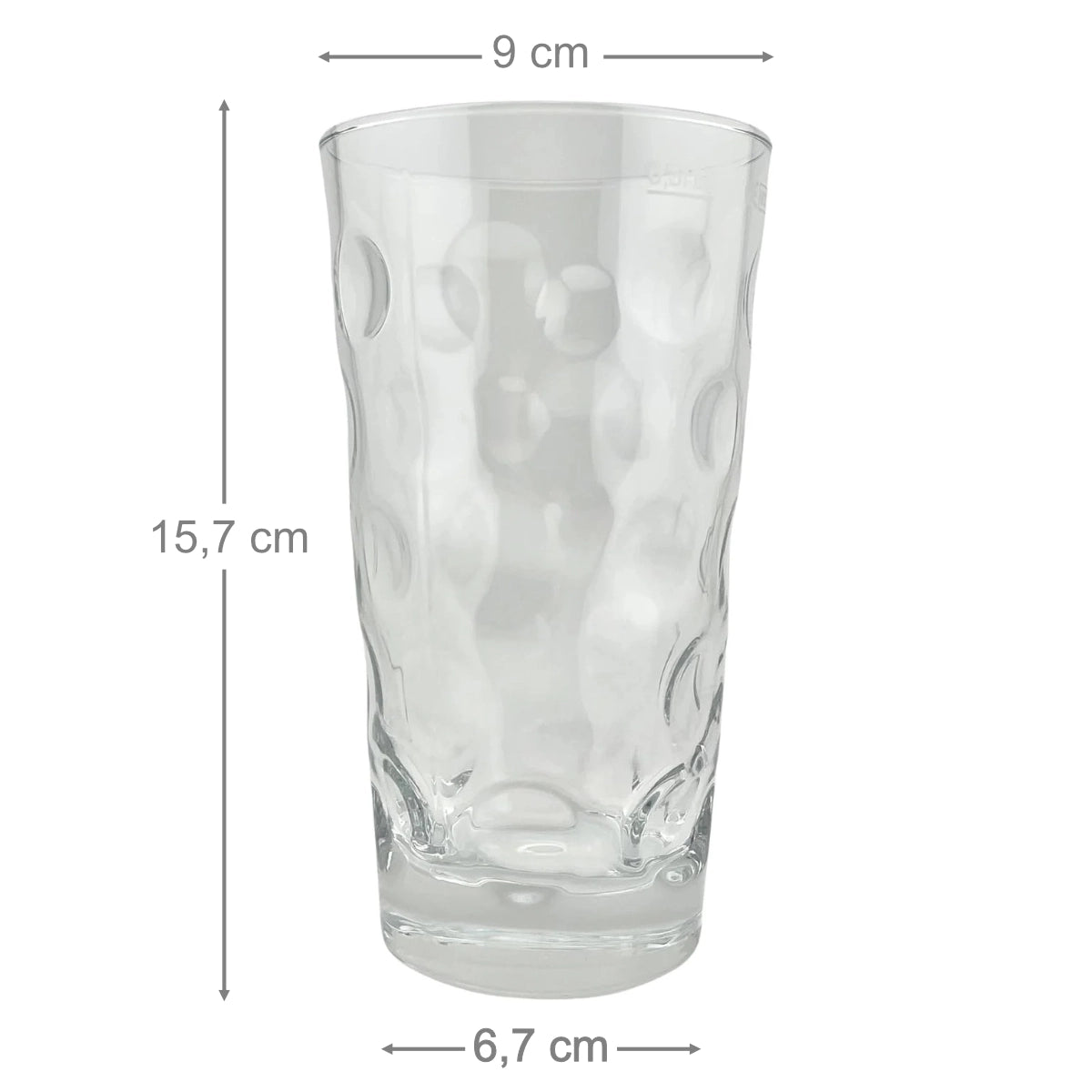 0,5 LiterDubbeglas Größenangabe und Maße